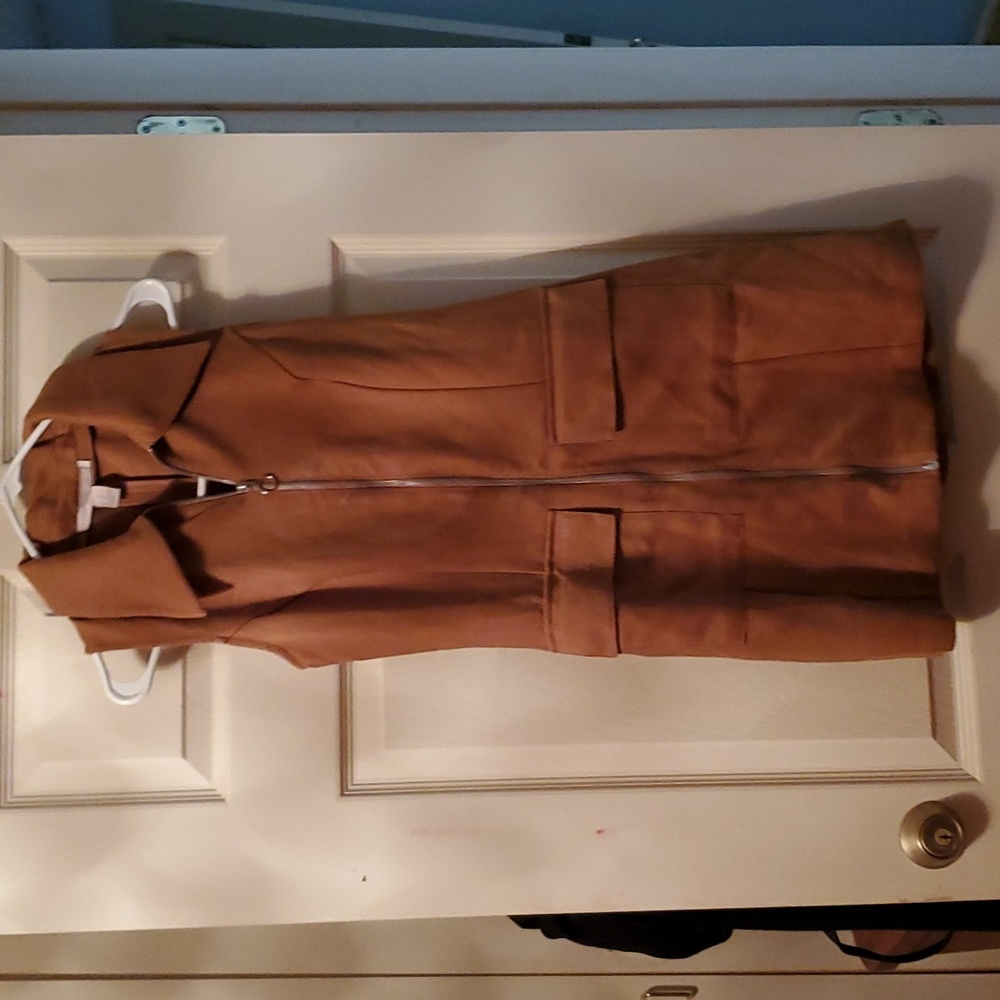 Zipper corduroy dress